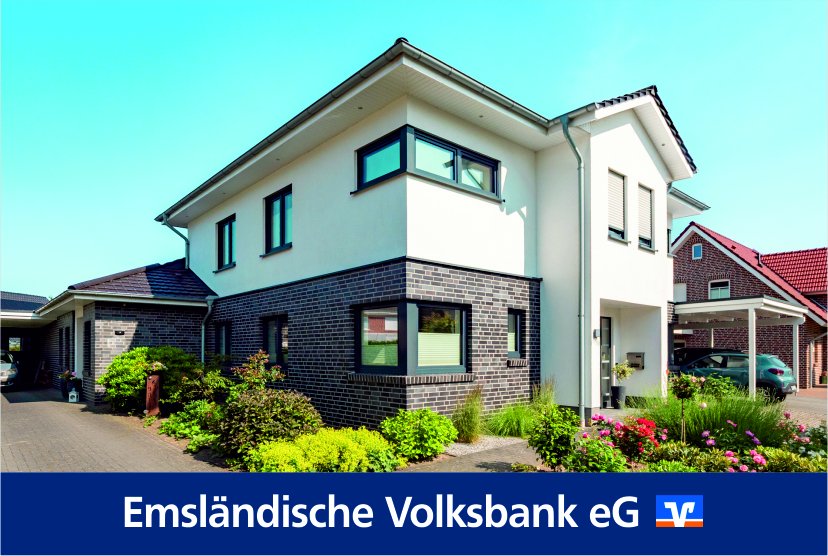 Wietmarschen: RESERVIERT - 2 Wohneinheiten - Moderne Stadtvilla mit angebauten Bungalow 