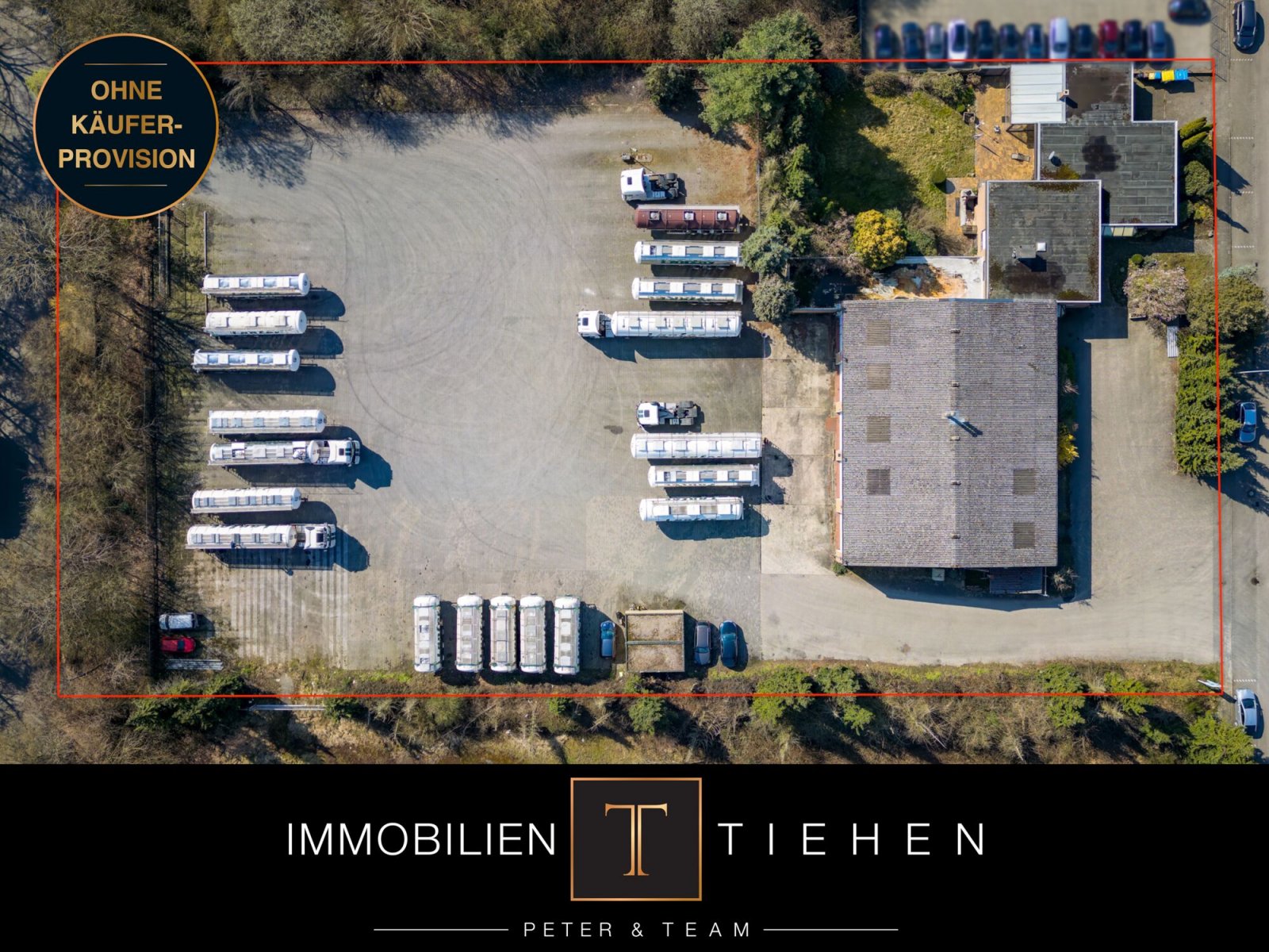 Salzbergen: Gewerbegrundstück (9.312 m²) mit Gewerbehalle und Wohnhaus im Industriegebiet Süd in Salzbergen 