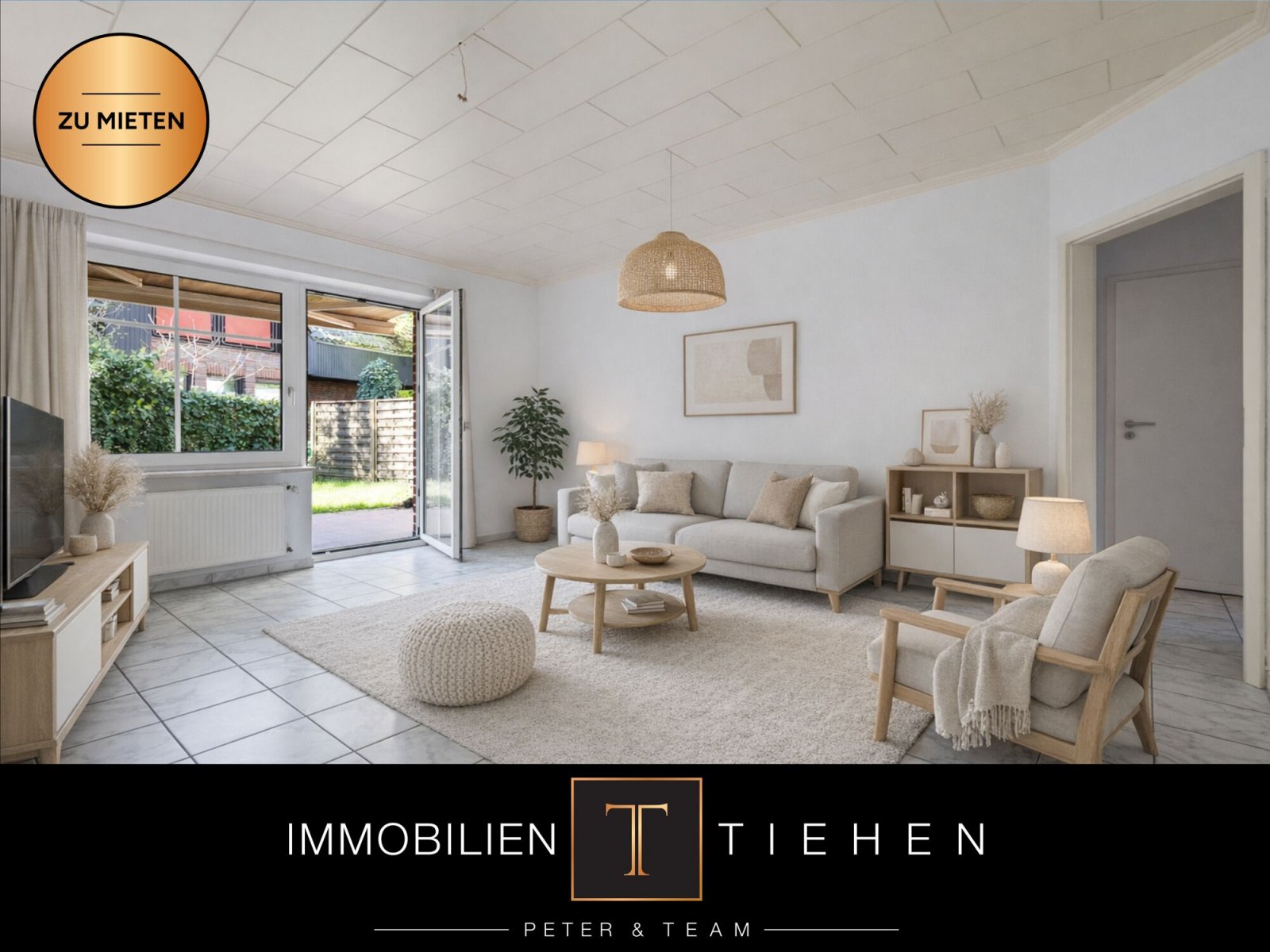 Haselünne: 3-Zimmer-Erdgeschoss-Wohnung auf der Sonnenseite mit eigenem Garten in Haselünne zu mieten: 