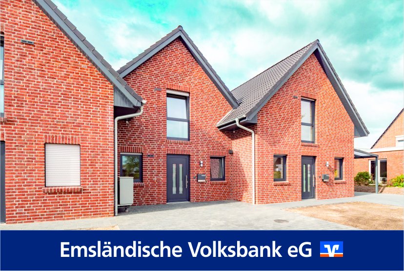 Lingen / Brögbern: Neubau-Reihenhaus-Mittelscheibe zum Erstbezug in Lingen-Brögbern 