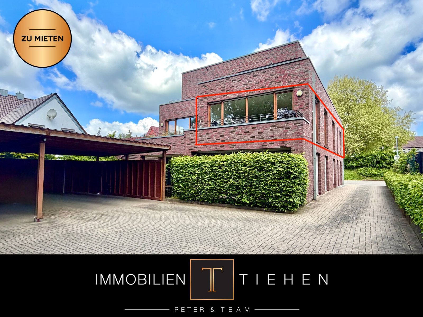 Meppen: Moderne Obergeschosswohnung mit Balkon und Blick ins Grüne zu mieten in Meppen! 