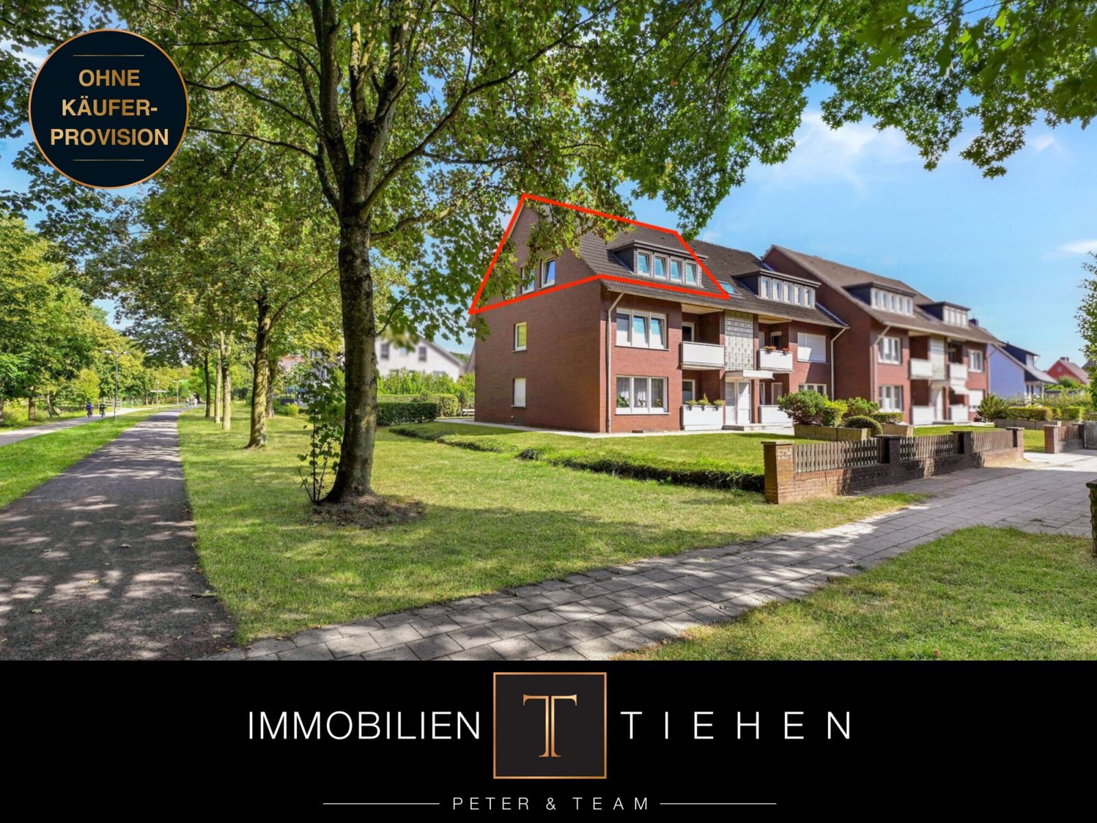 Meppen / Esterfeld: Dach überm Kopf, Garage vor der Tür: Vermietete Dachgeschosswohnung mit Heizung aus 2020 in Meppen! 