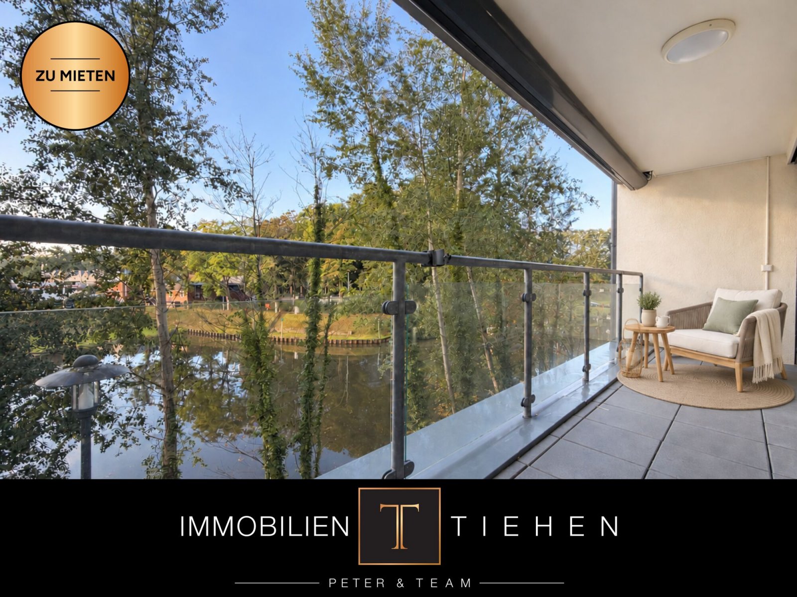 Meppen: Wasserblick inklusive! Moderne Etagenwohnung mit 2 Schlafzimmern, Einbauküche zu mieten ! 