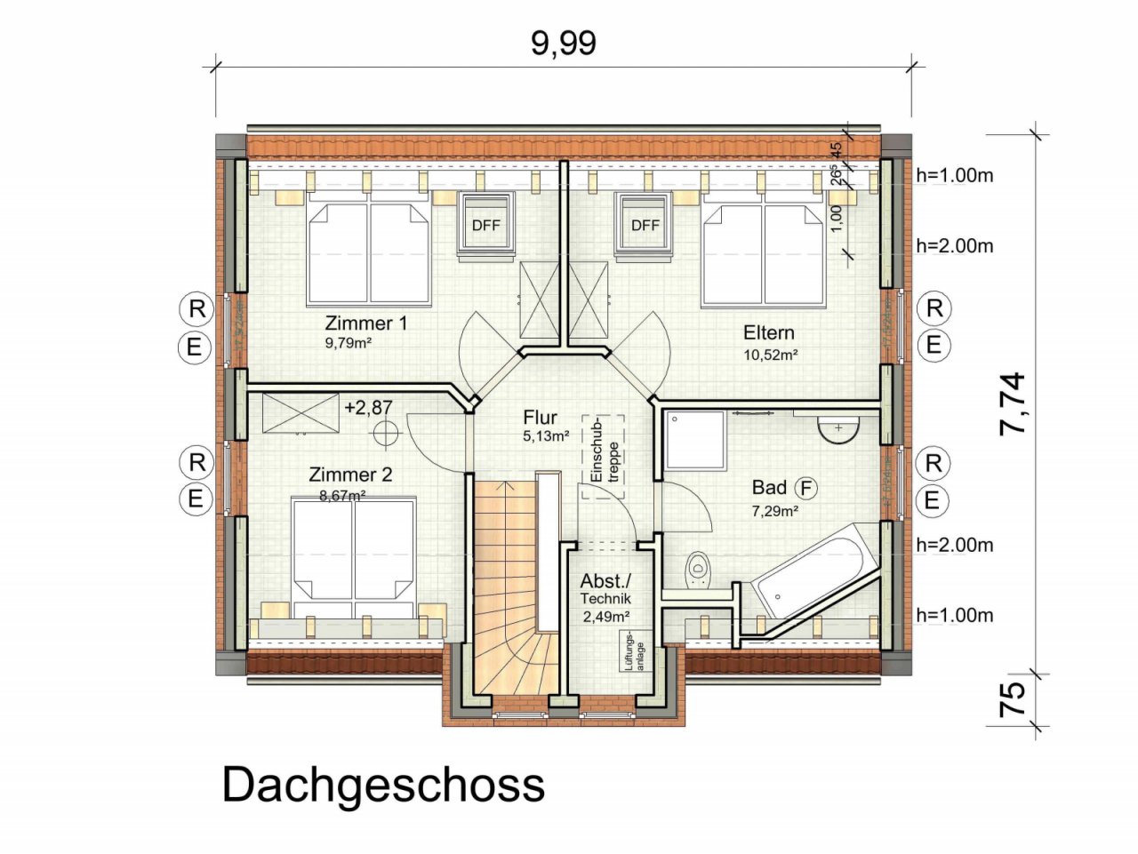 3_403 Aufteilung Dachgeschoss (Angaben ohne Gewähr) 3_403 Aufteilung Dachgeschoss (Angaben ohne Gewähr)