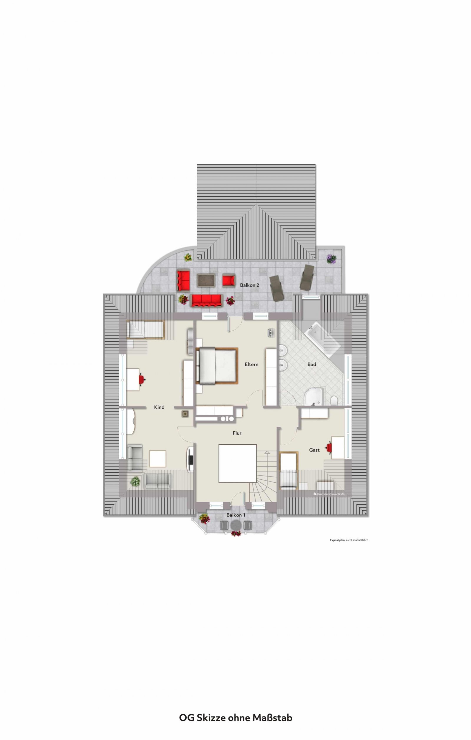 Grundriss Obergeschoss