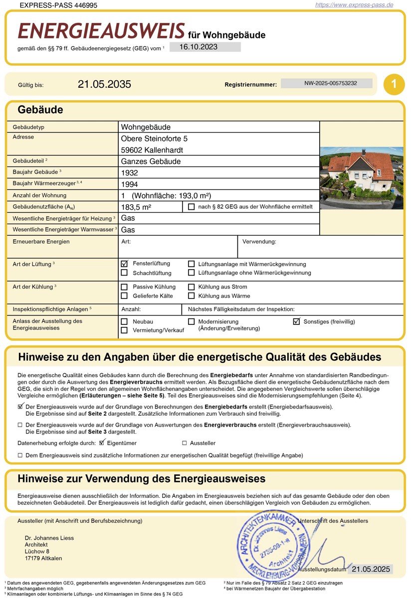 Energieausweis S.1