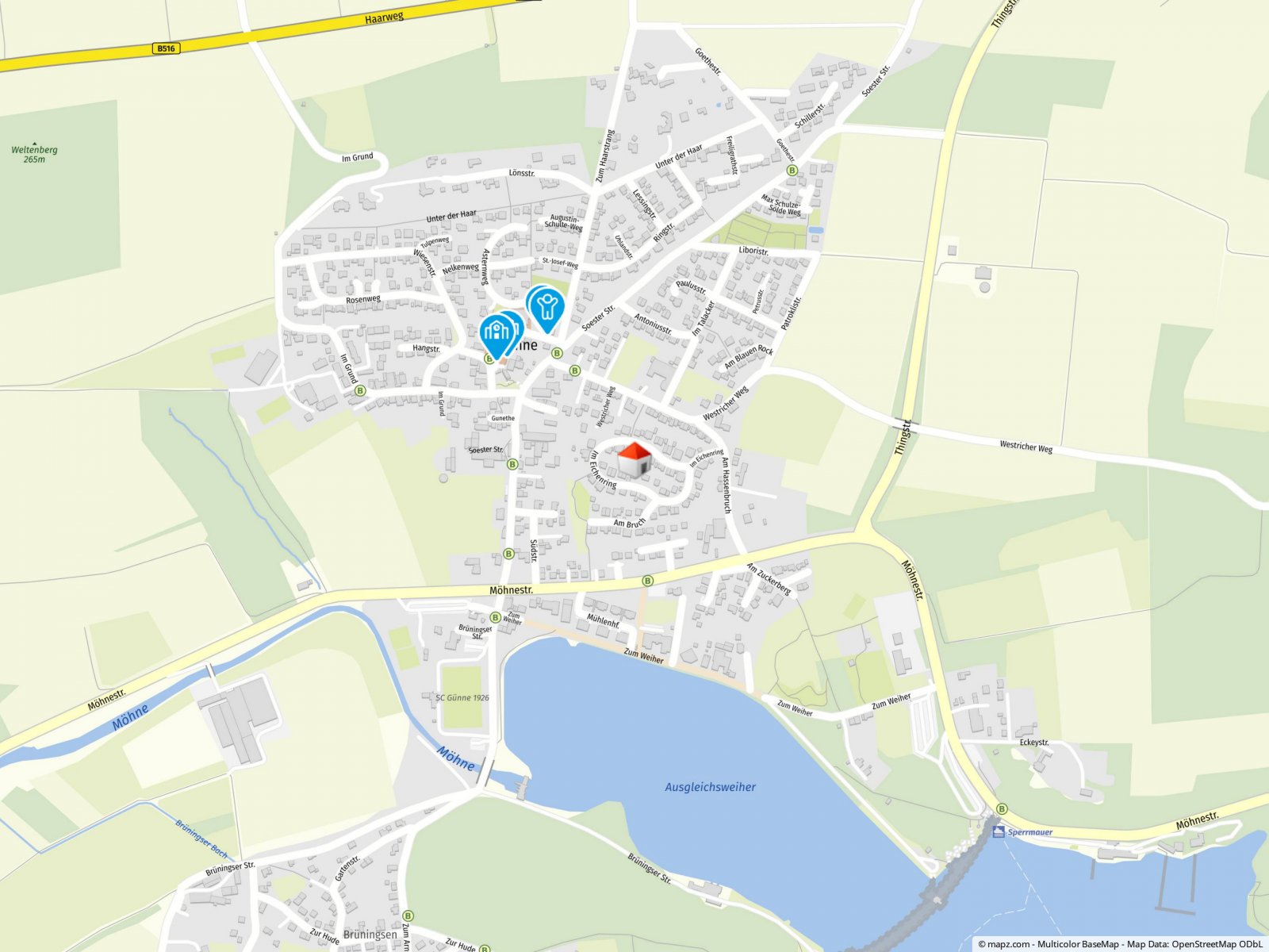 Geolyzer Kartenausschnitt