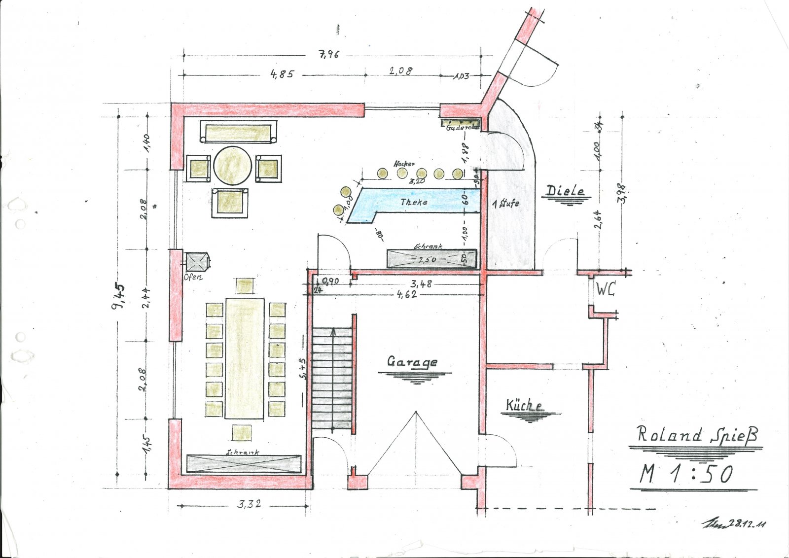 Grundriss Aufenhaltsraum Gewerbe