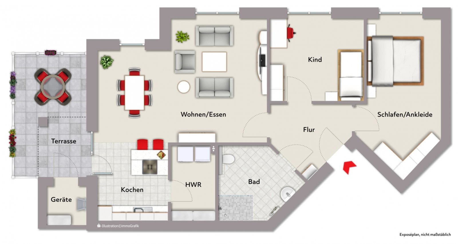 Grundriss Wohnung 2.3