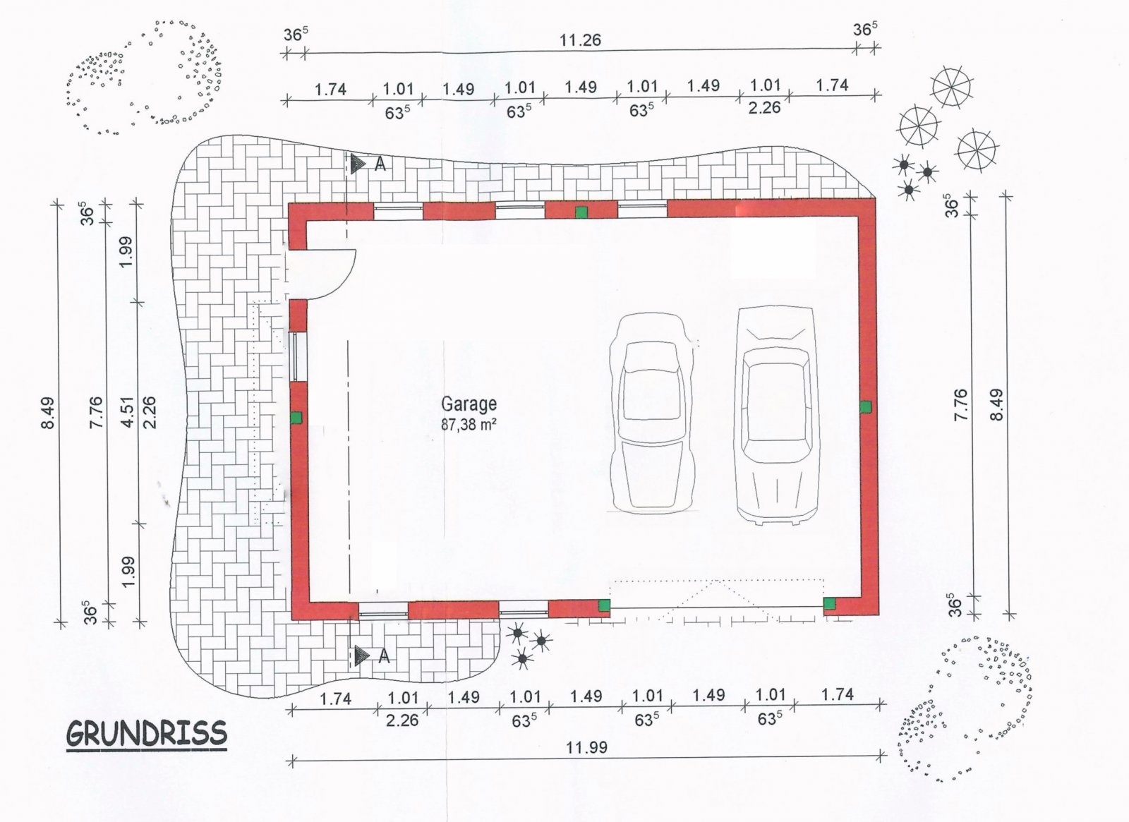 Grundriss Garage
