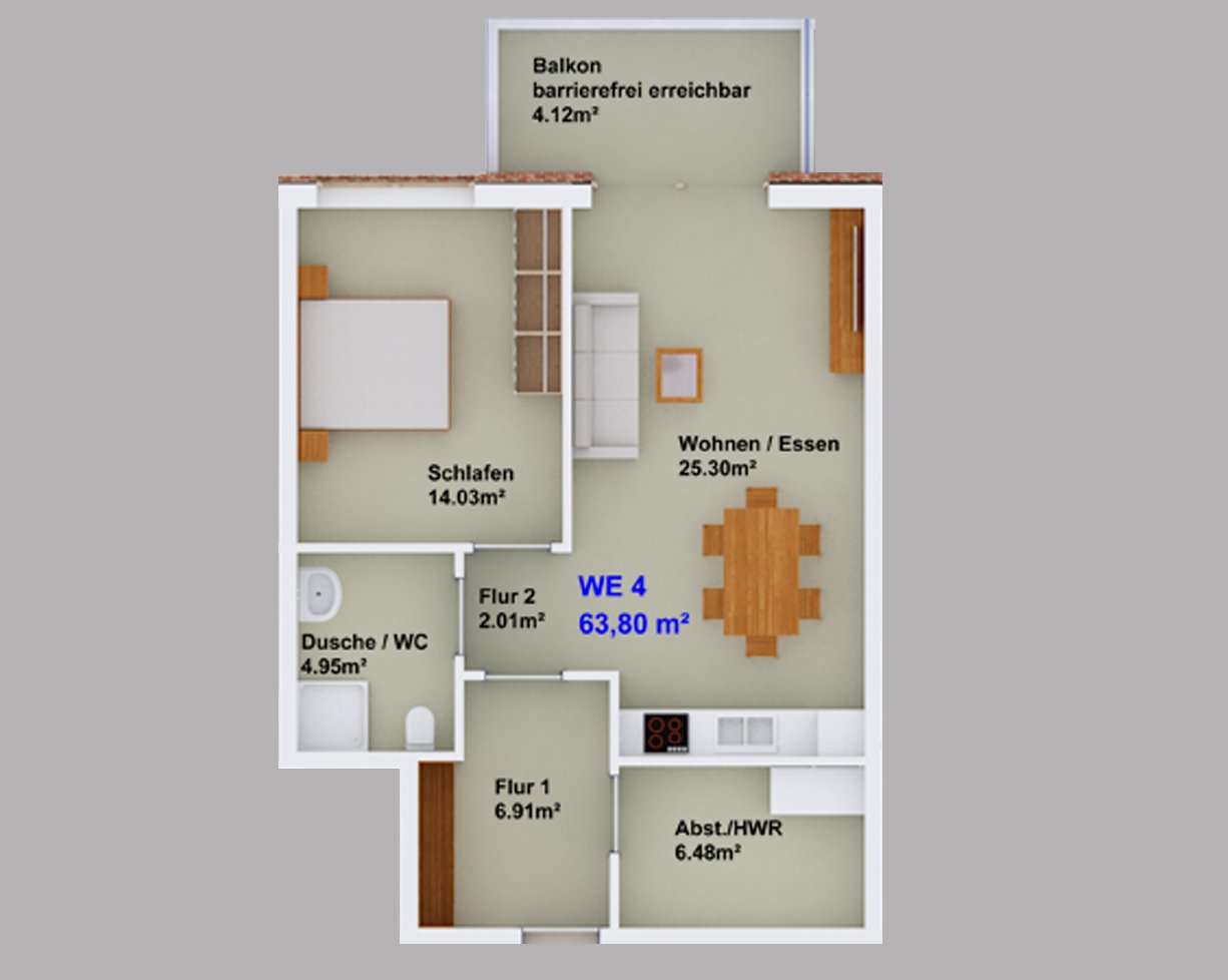 Grundriss Wohnung Nr. 4