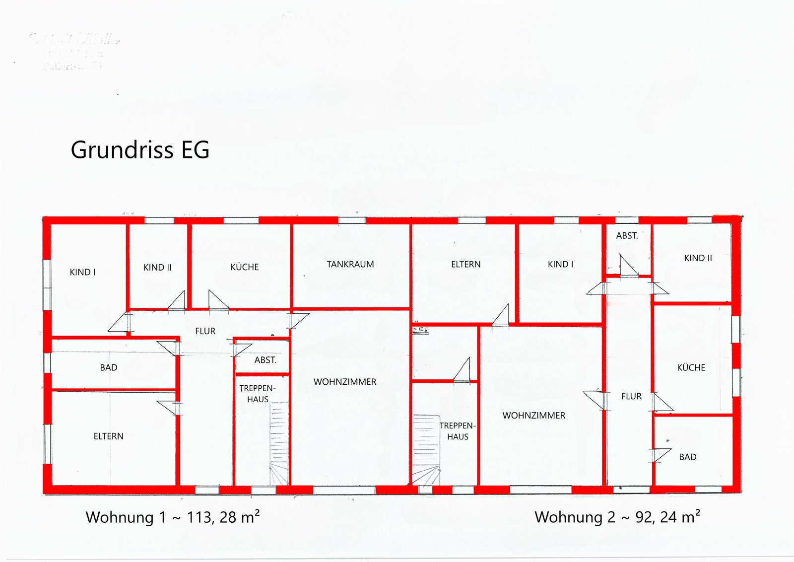 Grundriss EG ohne Maße