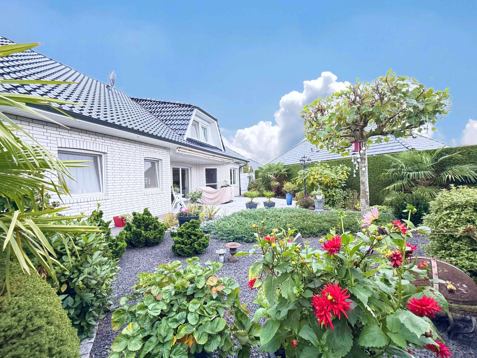 Hausansicht Garten