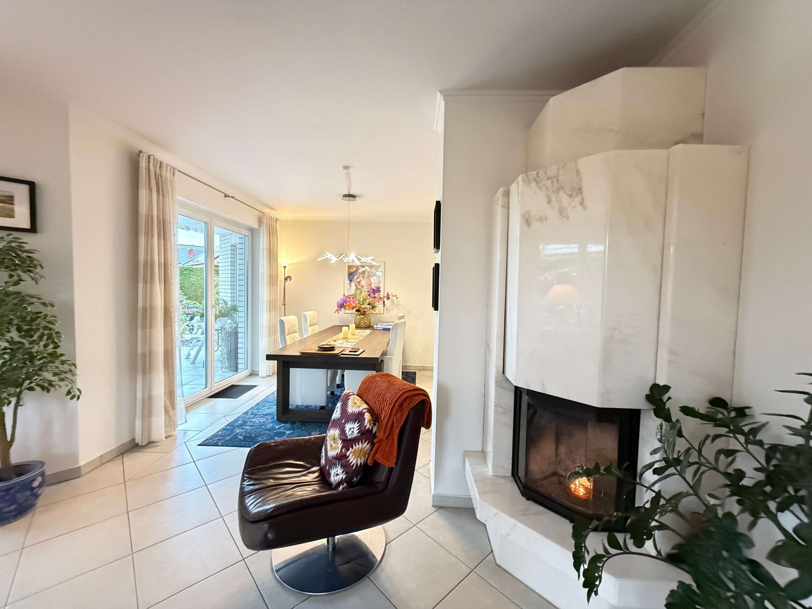 Kamin im Wohnzimmer
