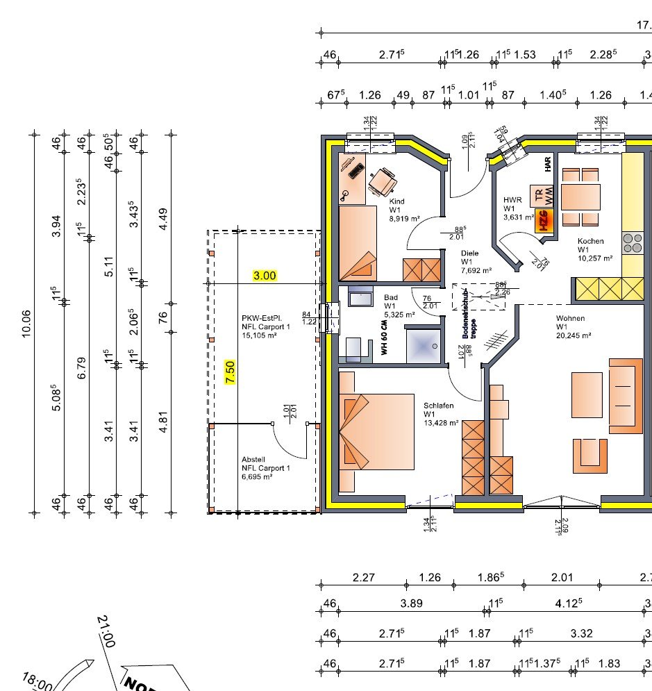 Grundriss EG links Grundriss EG links