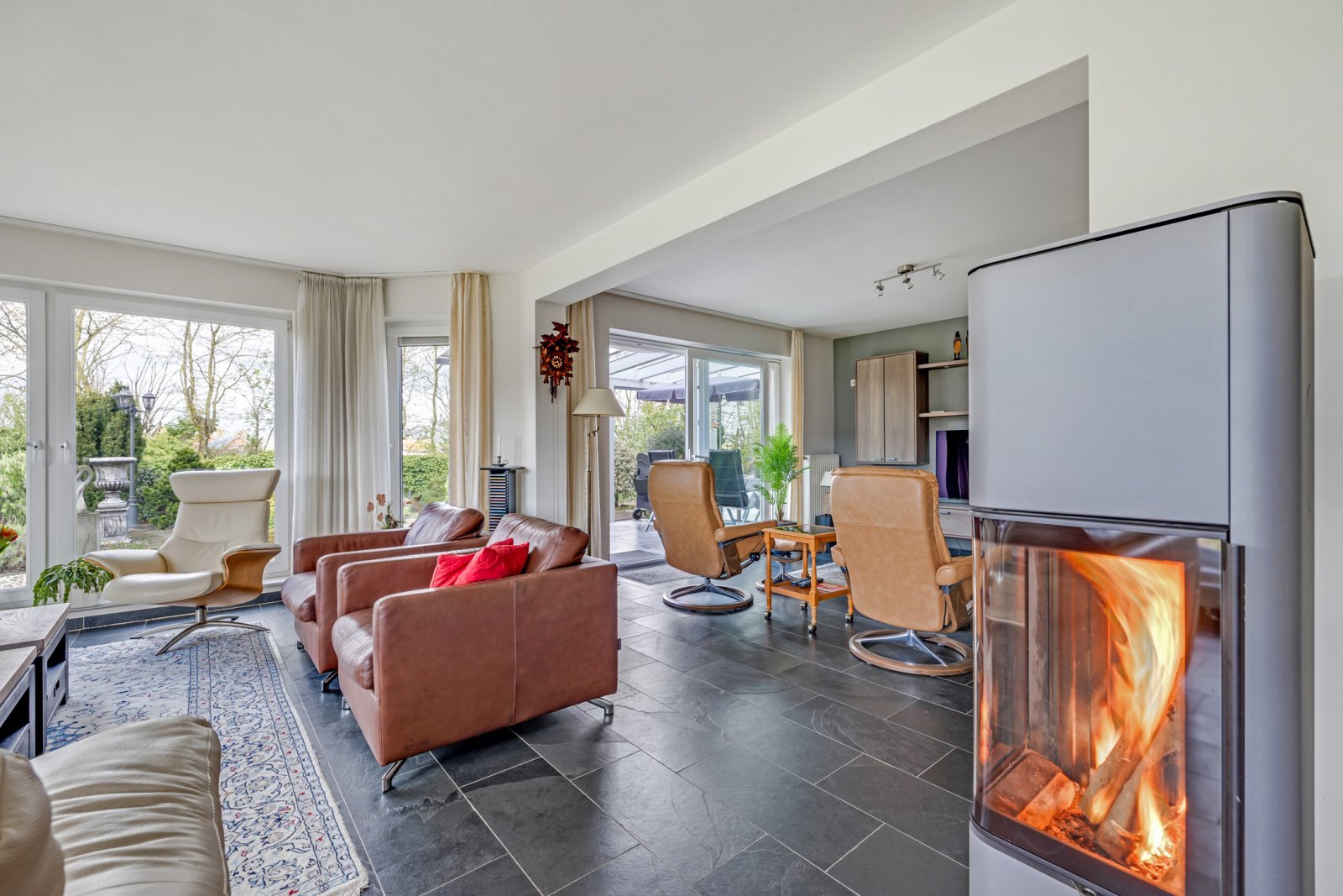 Wohnzimmer mit Kaminofen Wohnzimmer mit Kaminofen