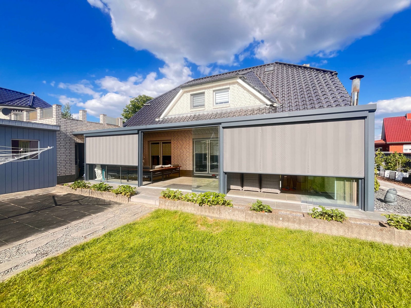 Senkrechte Beschattung