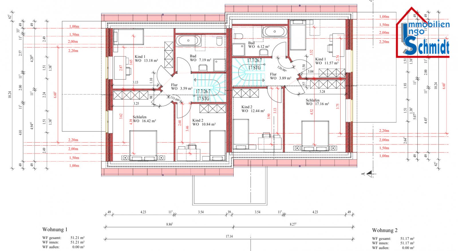 Grundriss OG - WHG 1+2