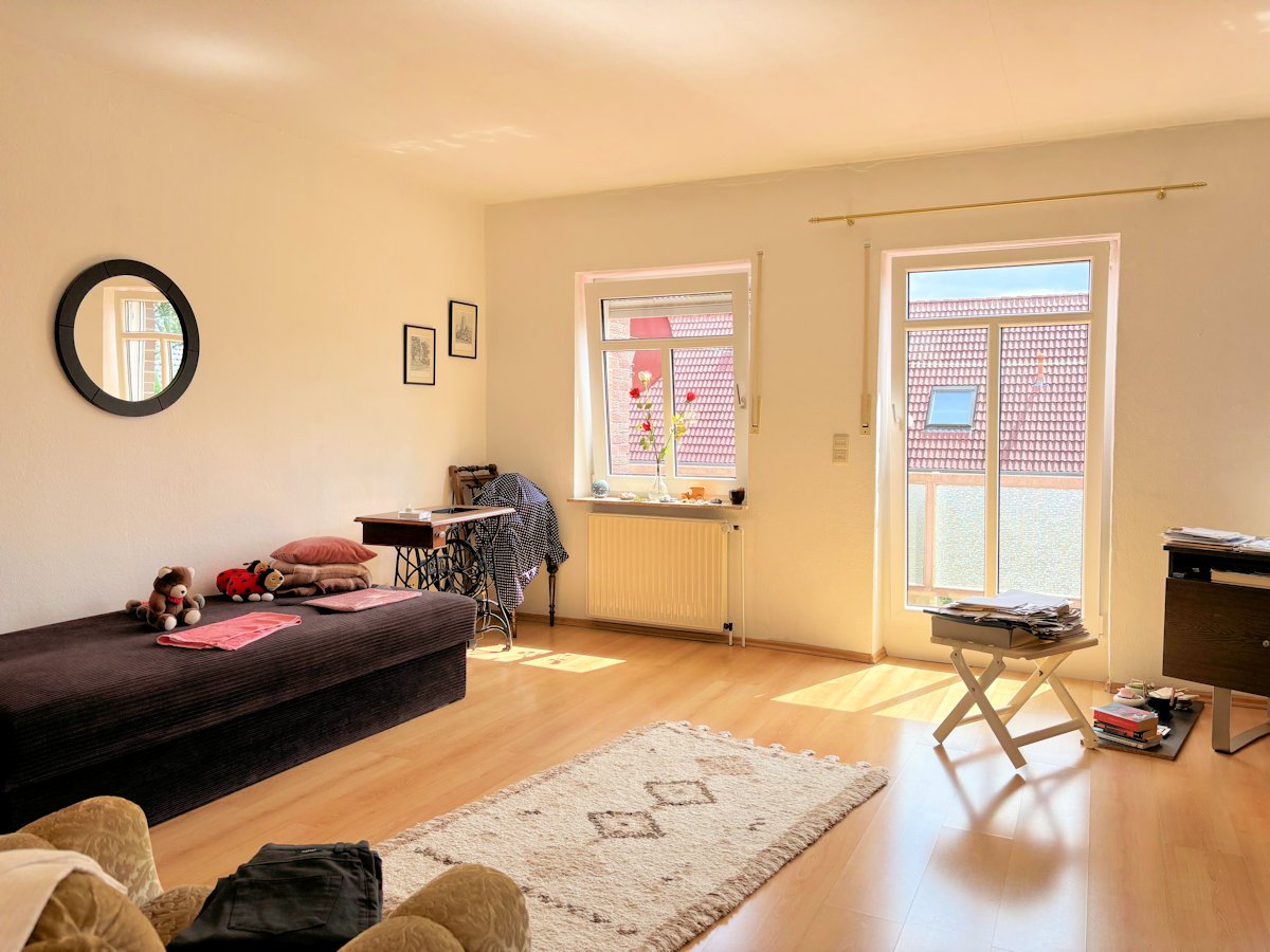 Blick ins große Schlafzimmer