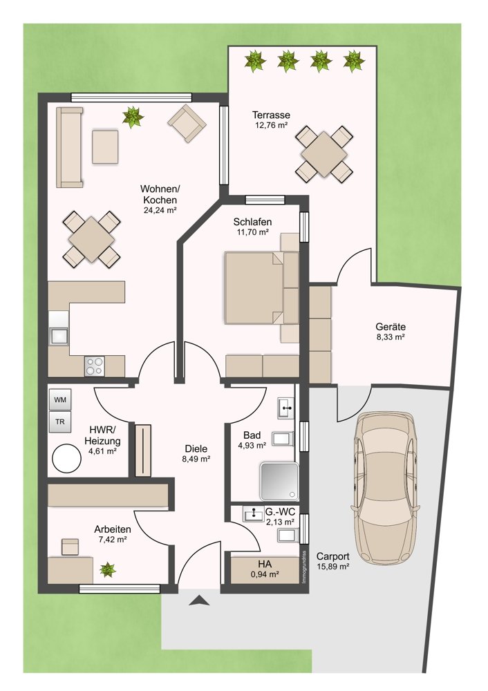 Grundriss -linke Haushälfte-