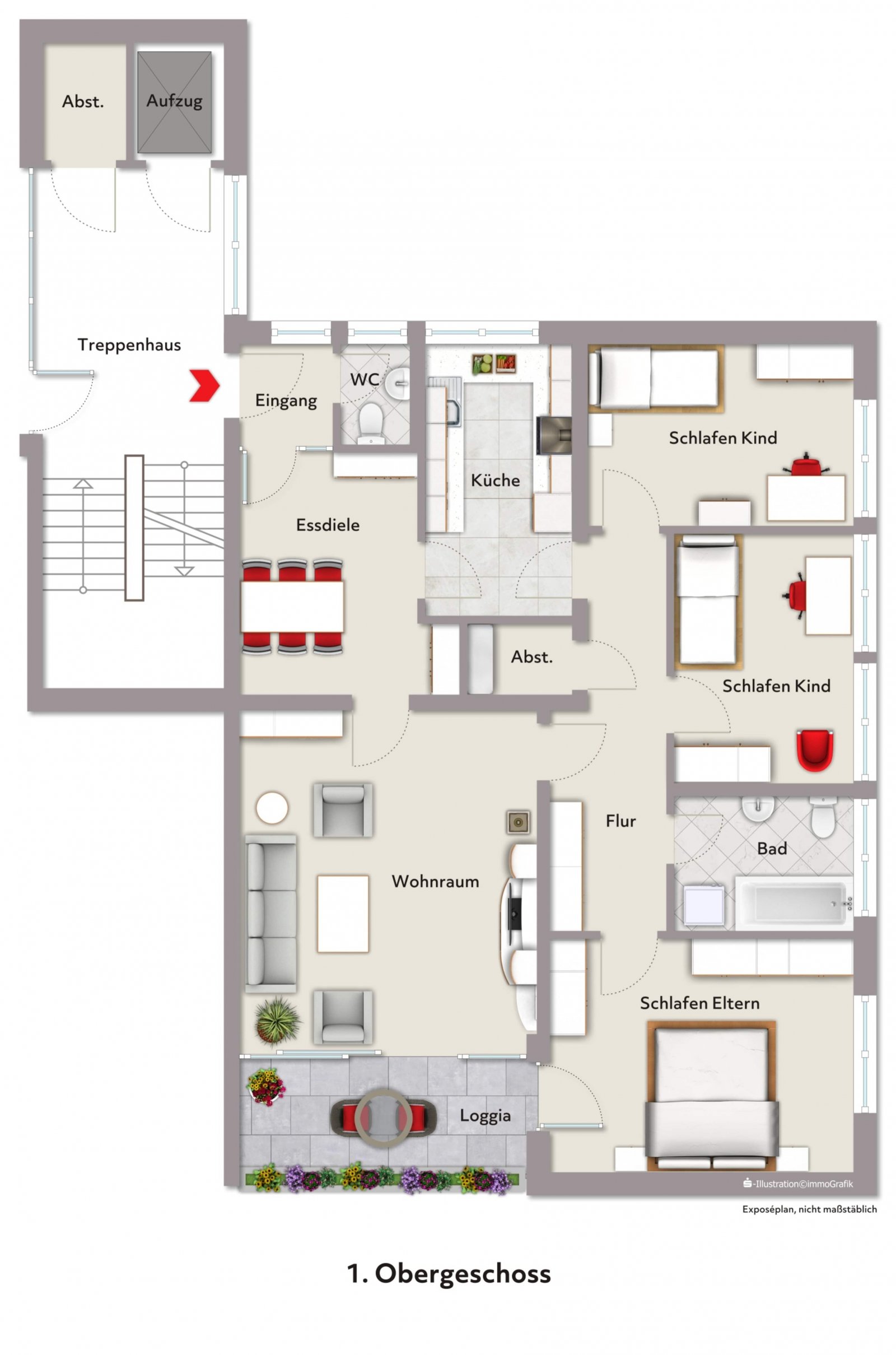 Grundriss 1. Obergeschoss