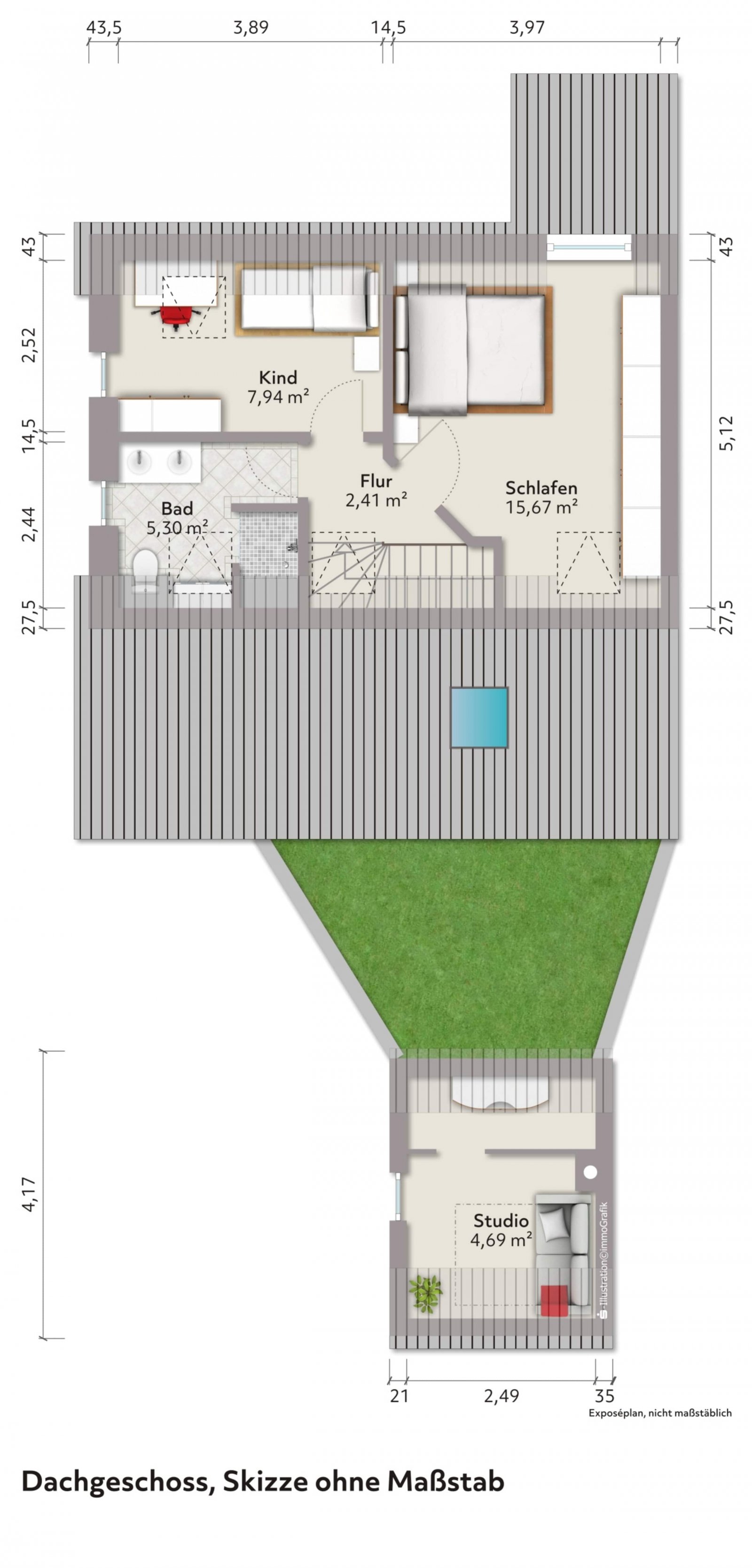Grundriss Dachgeschoss