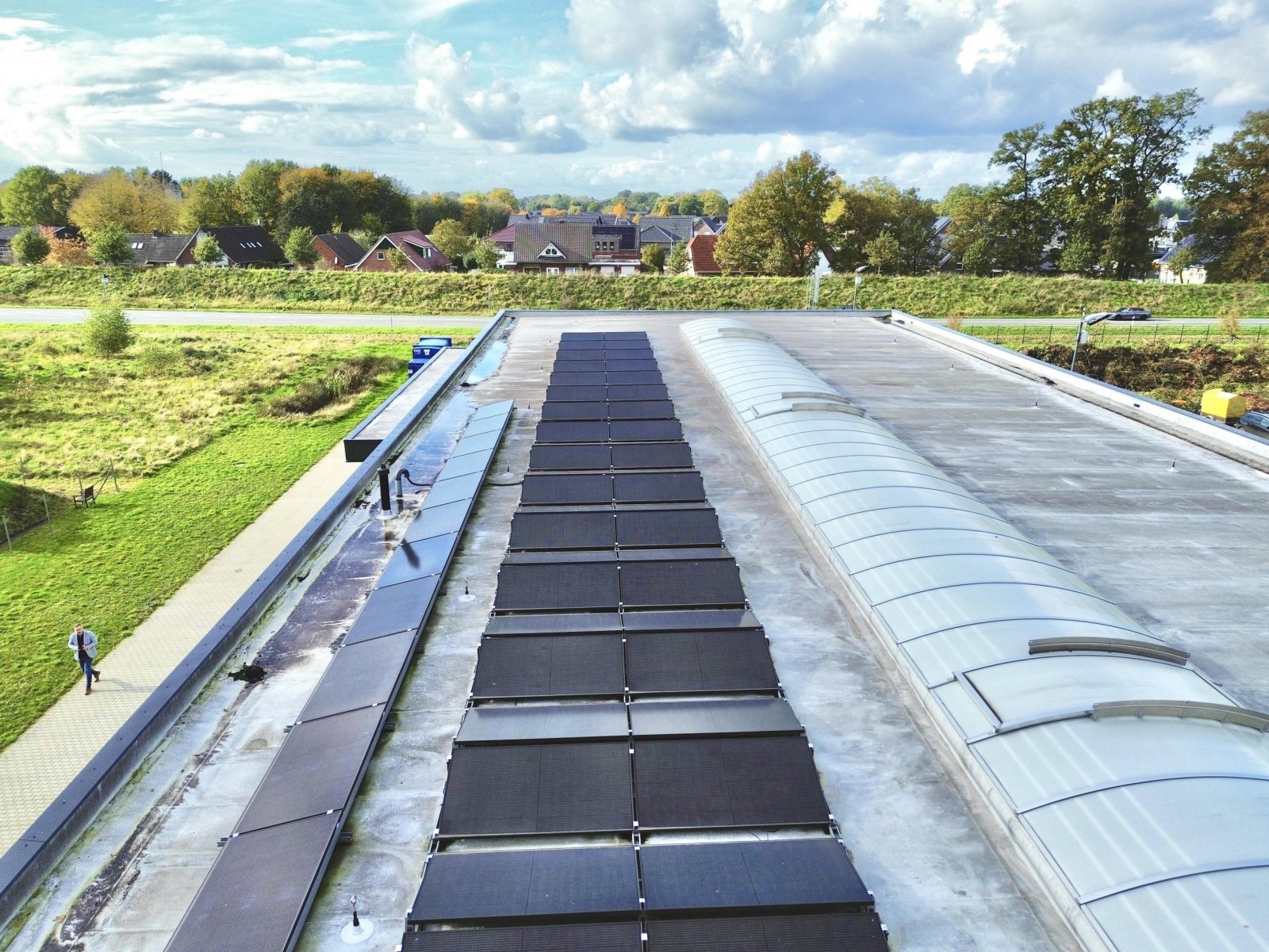 Vogelperspektive PV-Anlage