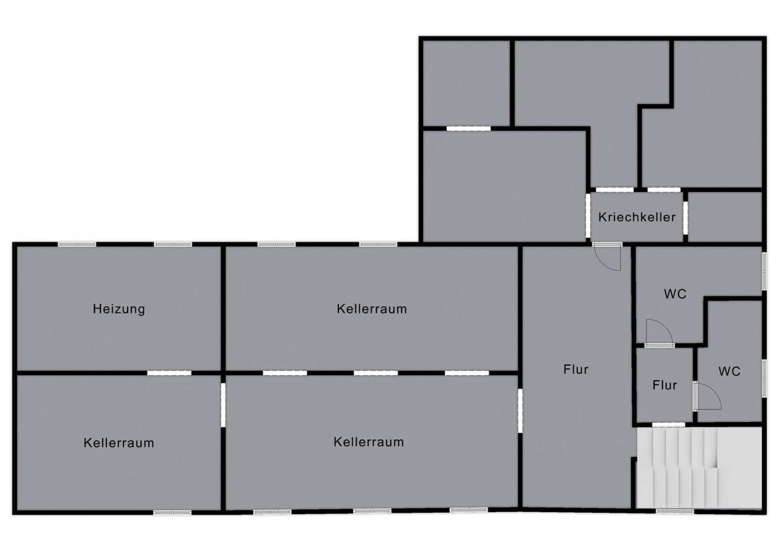 Grundriss Keller gezeichnet