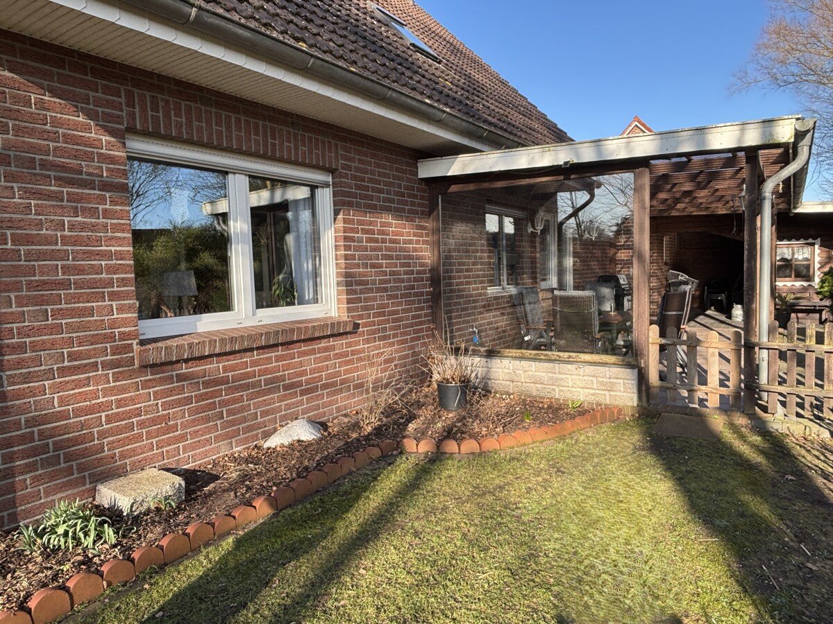 Zugang zur überdachten Terrasse