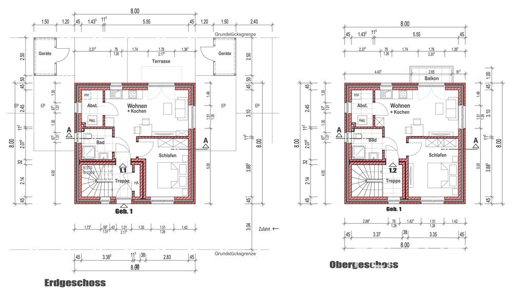 Grundriss Gebäude 1