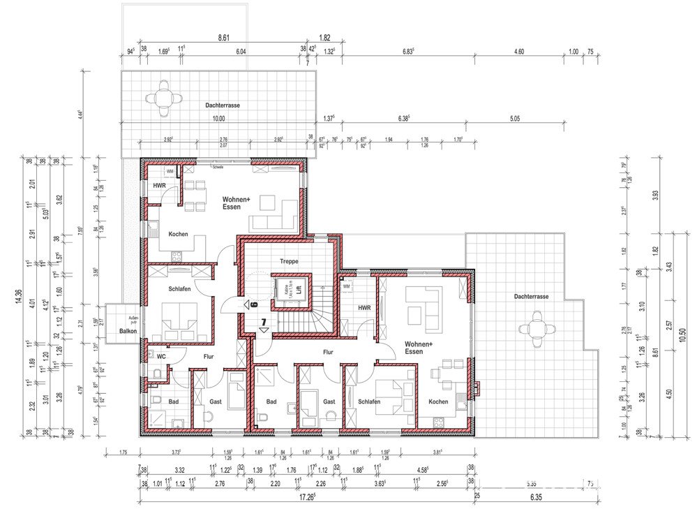 Grundriss Gebäude 4 - 2. OG