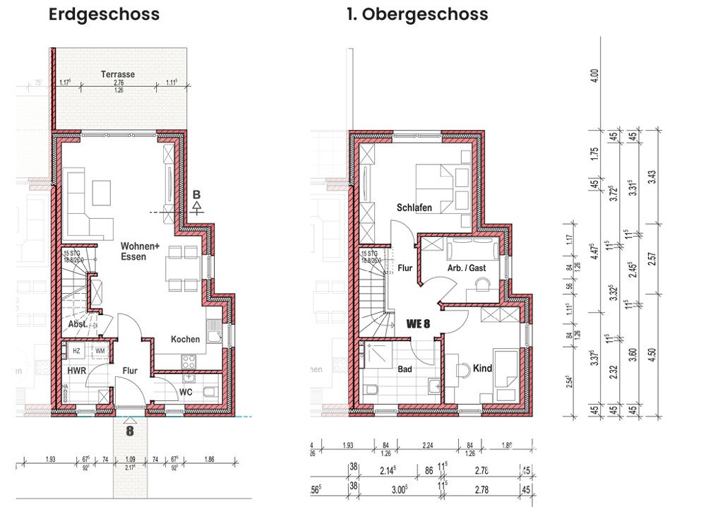Grundriss Gebäude 4 - WE8