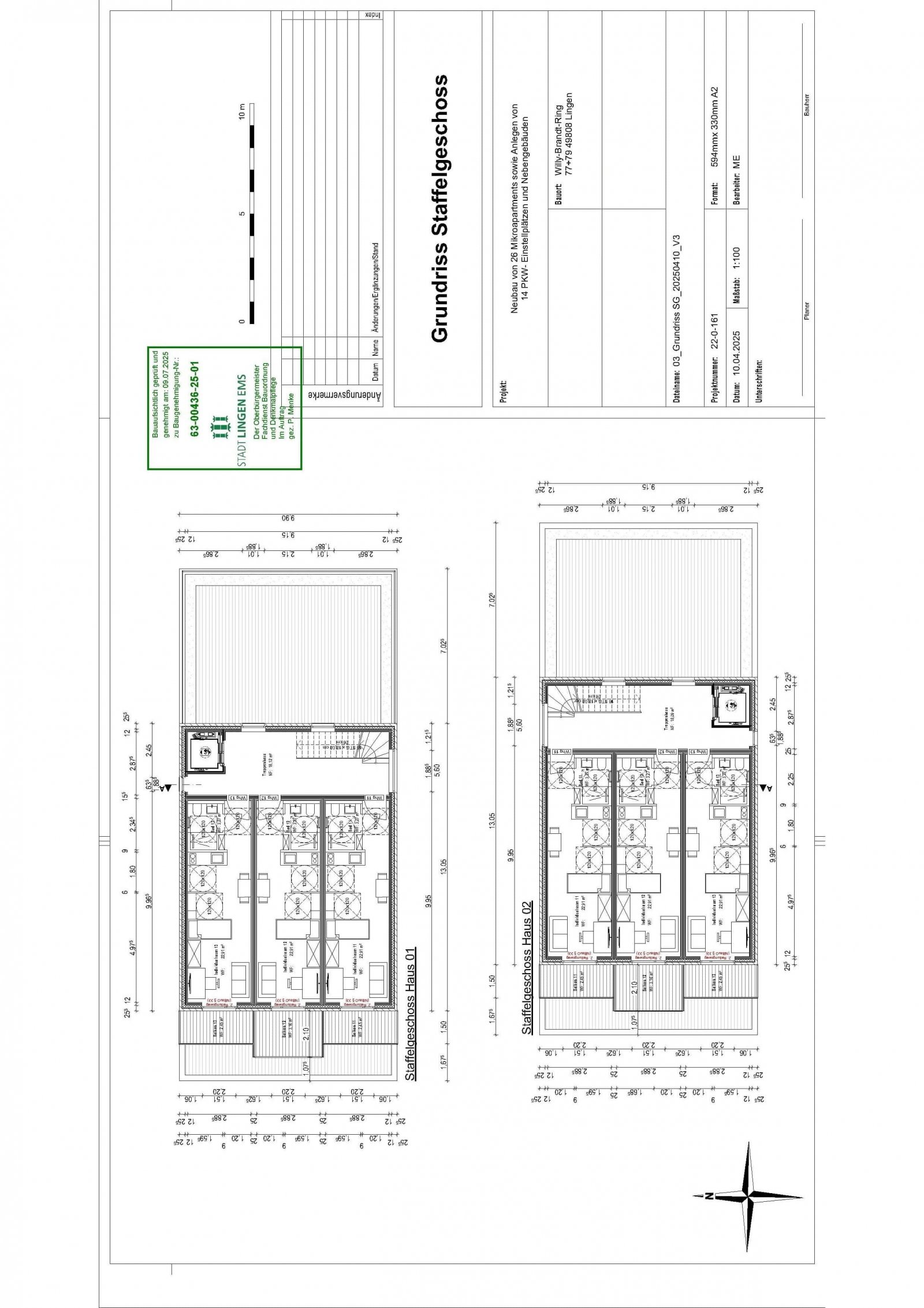 Grundriss Staffelgeschoss