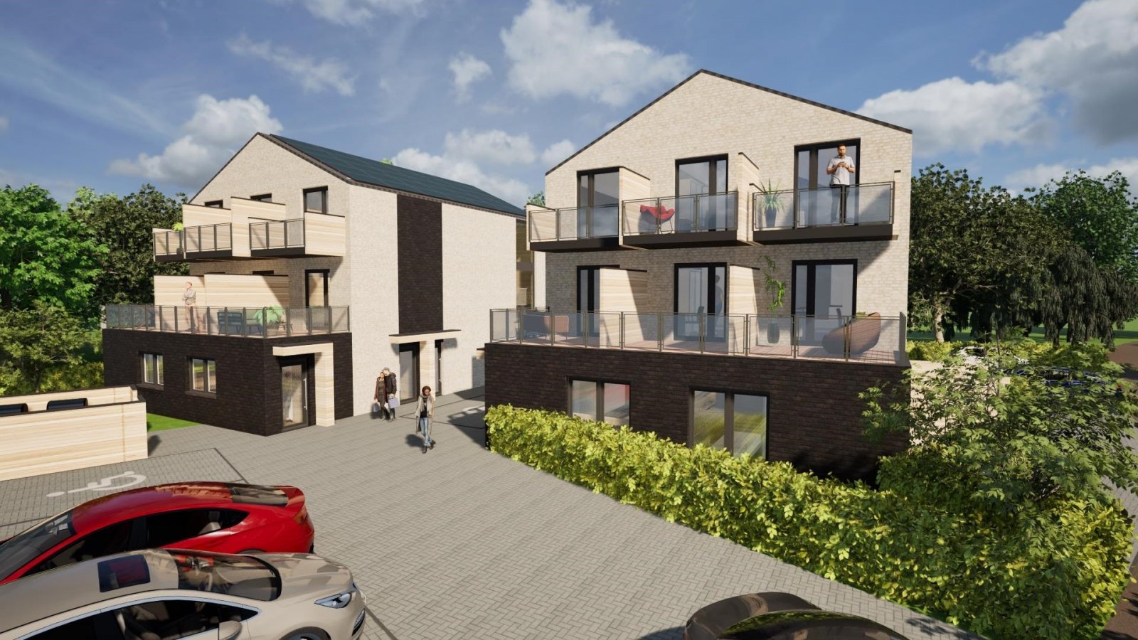 Außenansicht Einfahrt Visualisierung
