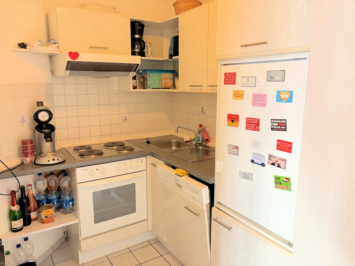 Küche mit Einbauküche