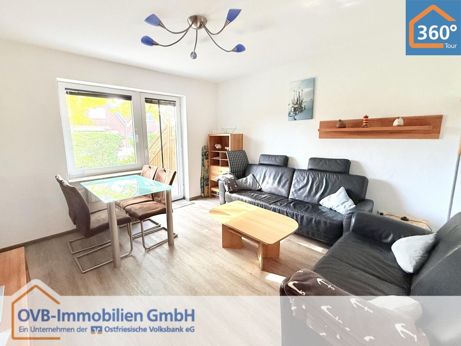 Krummhörn: Attraktive Erdgeschosswohnung mit Terrasse und Garten in Greetsiel 