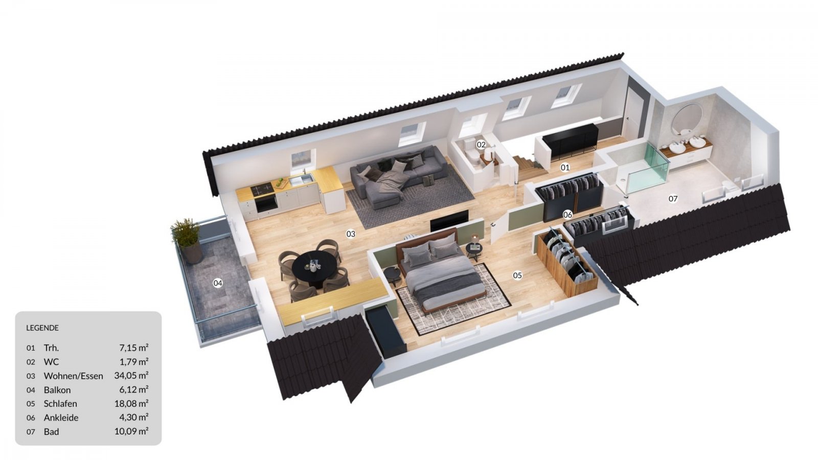 Visualisierung Wohnung 13