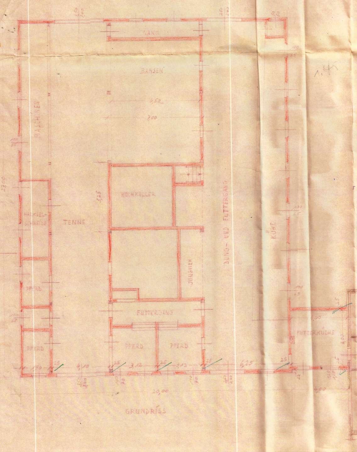 Grundriss Stallgebäude