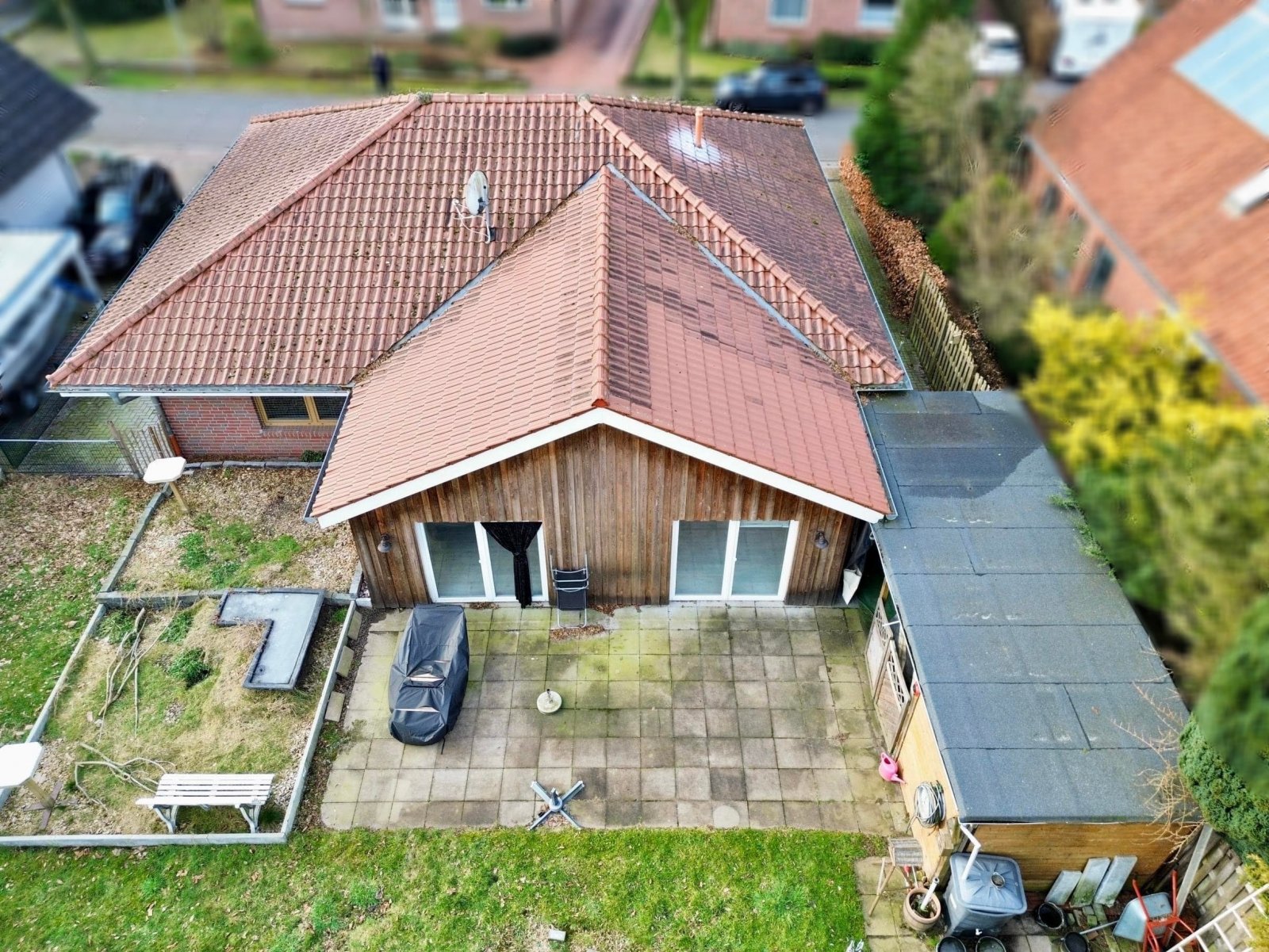 Rückansicht von oben