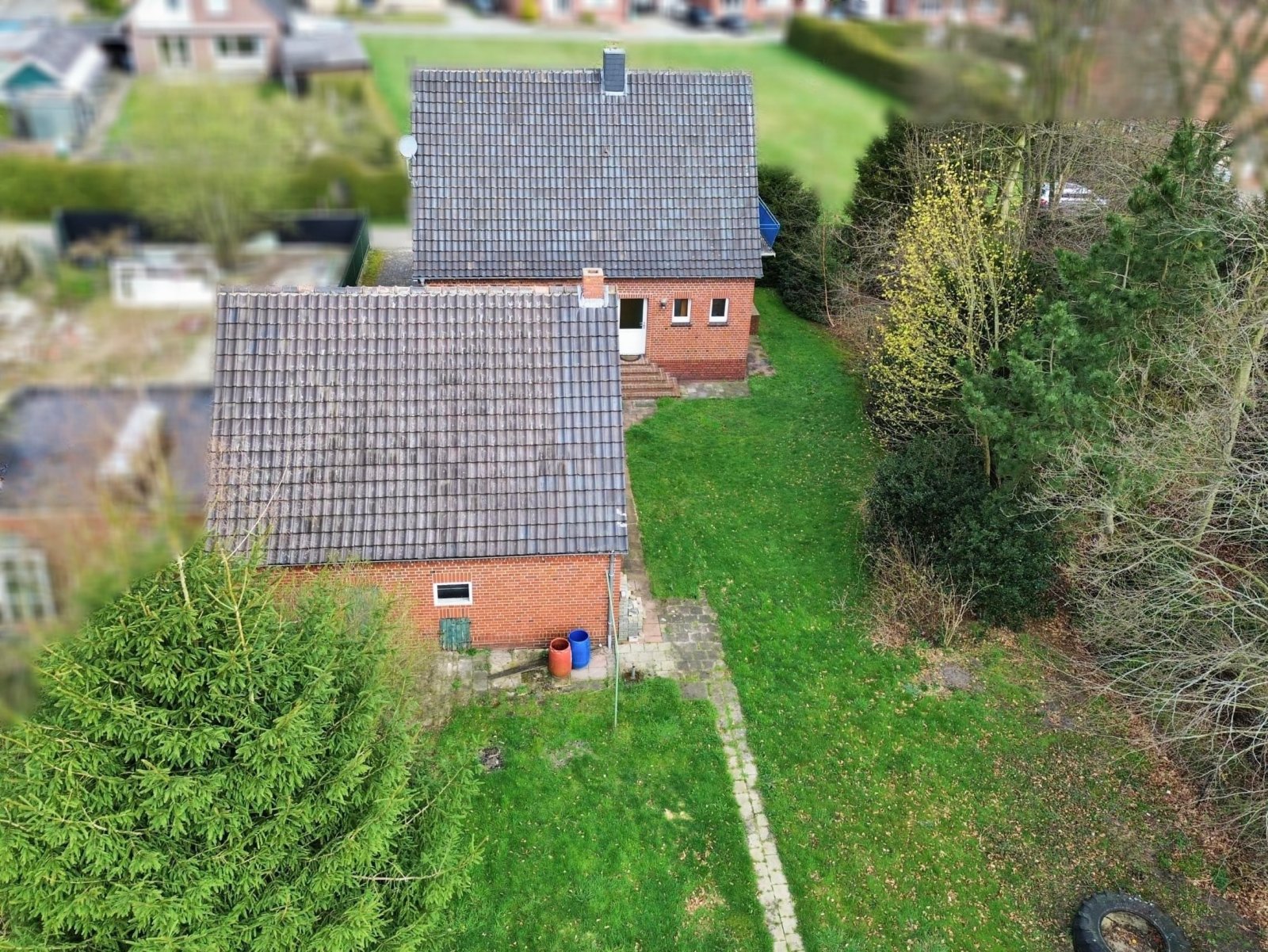 Rückansicht von oben