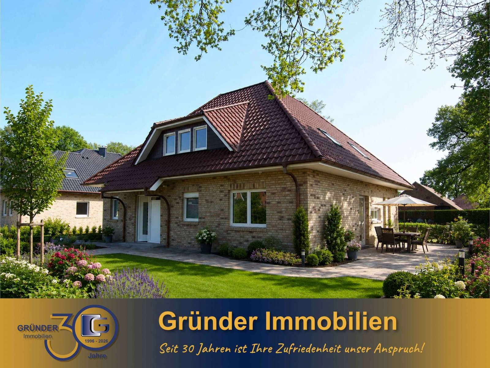 Lathen: Provisionsfrei für Käufer! Klimafreundliche Exklusivität - Winkelwalmdachbungalow 