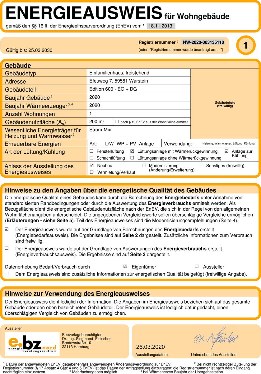 Energieausweis S.1 Energieausweis S.1