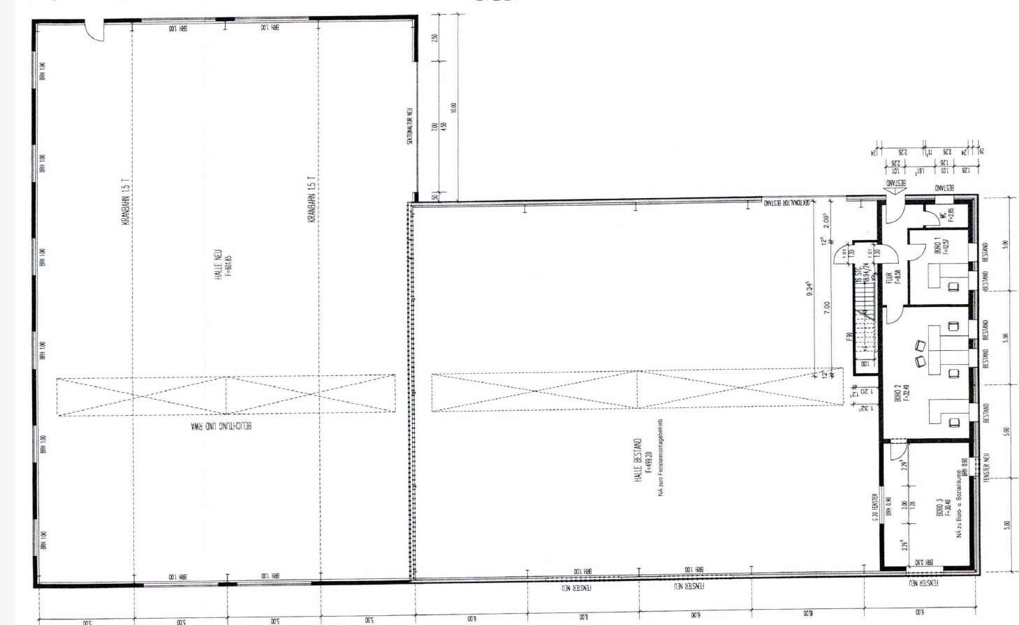 Grundriss Gewerbehalle