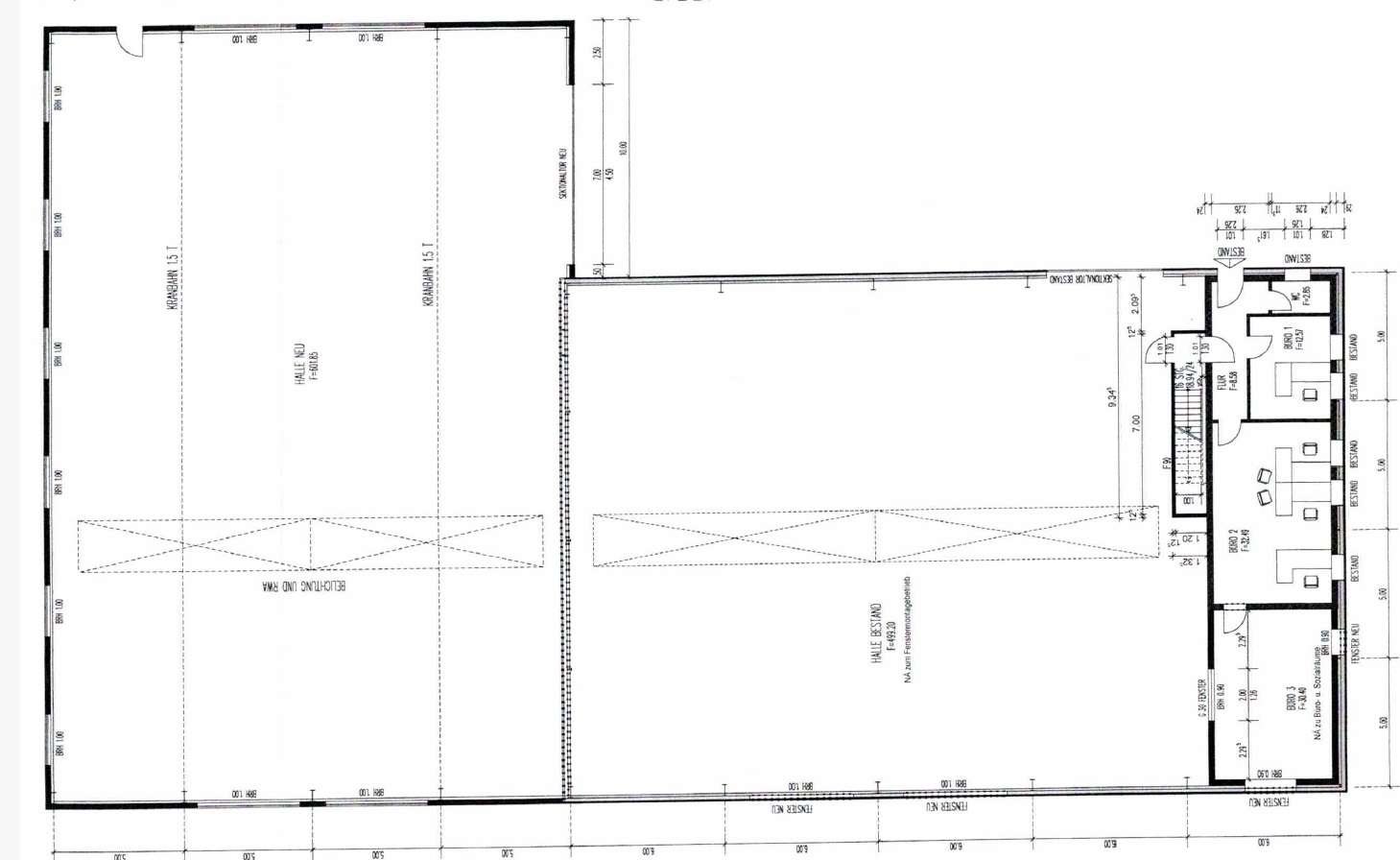 Grundriss Gewerbehalle