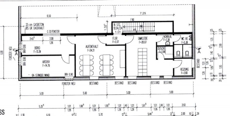 Grundriss Gewerbehalle OG