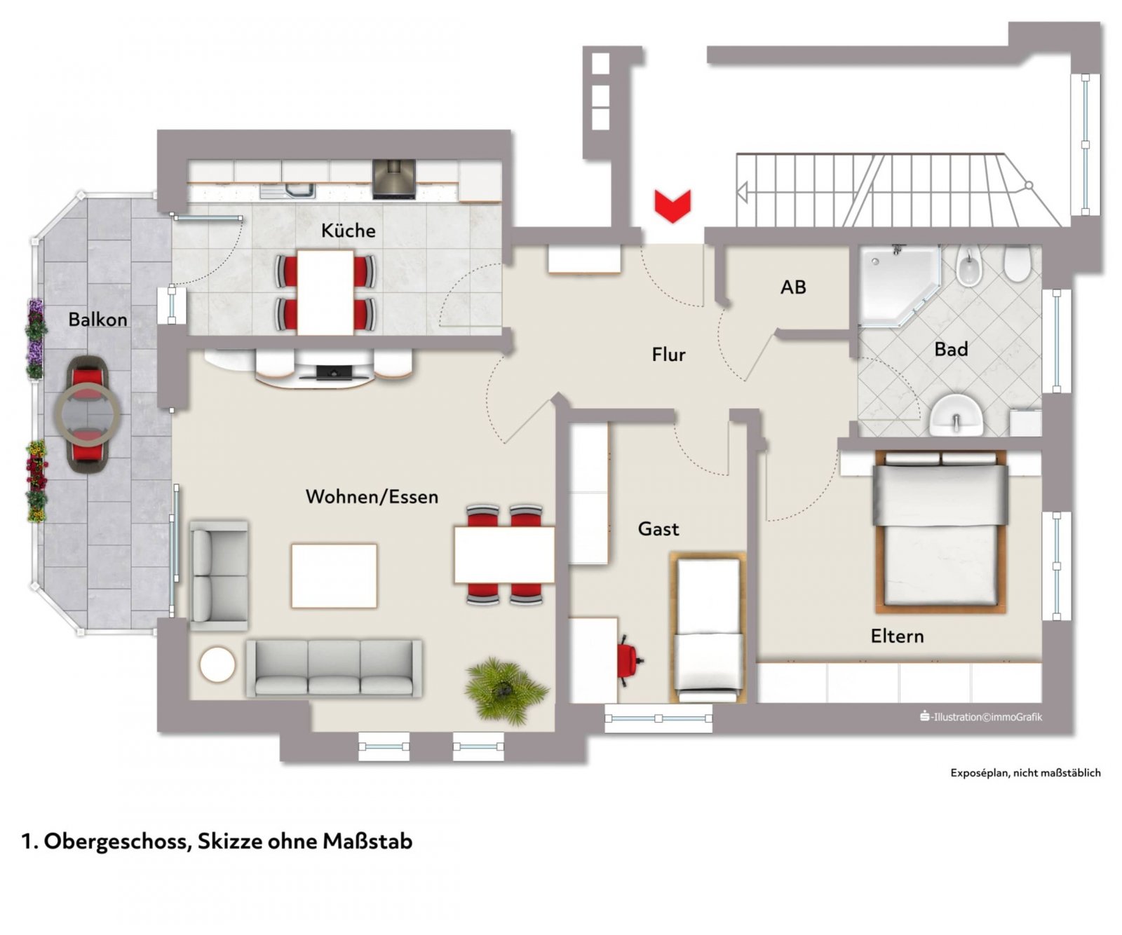 Grundriss 1. Obergeschoss Grundriss 1. Obergeschoss