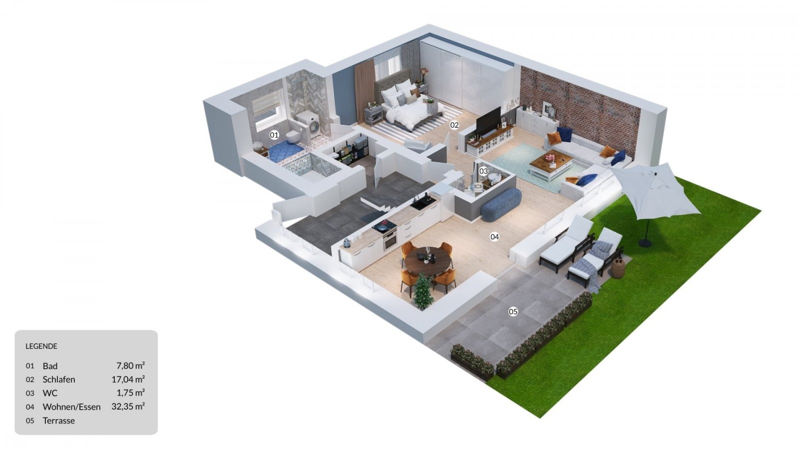 Visualisierung Wohnung 15 Visualisierung Wohnung 15