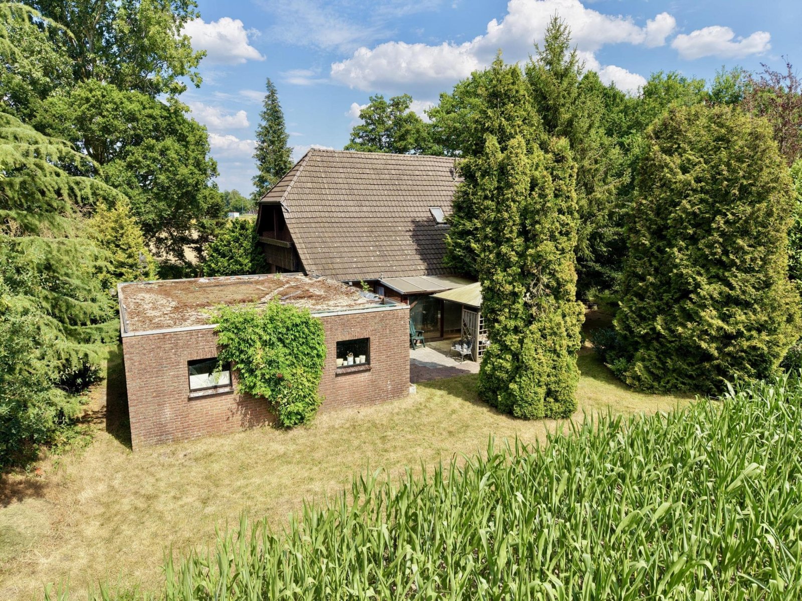 Rückansicht mit Garten Rückansicht mit Garten