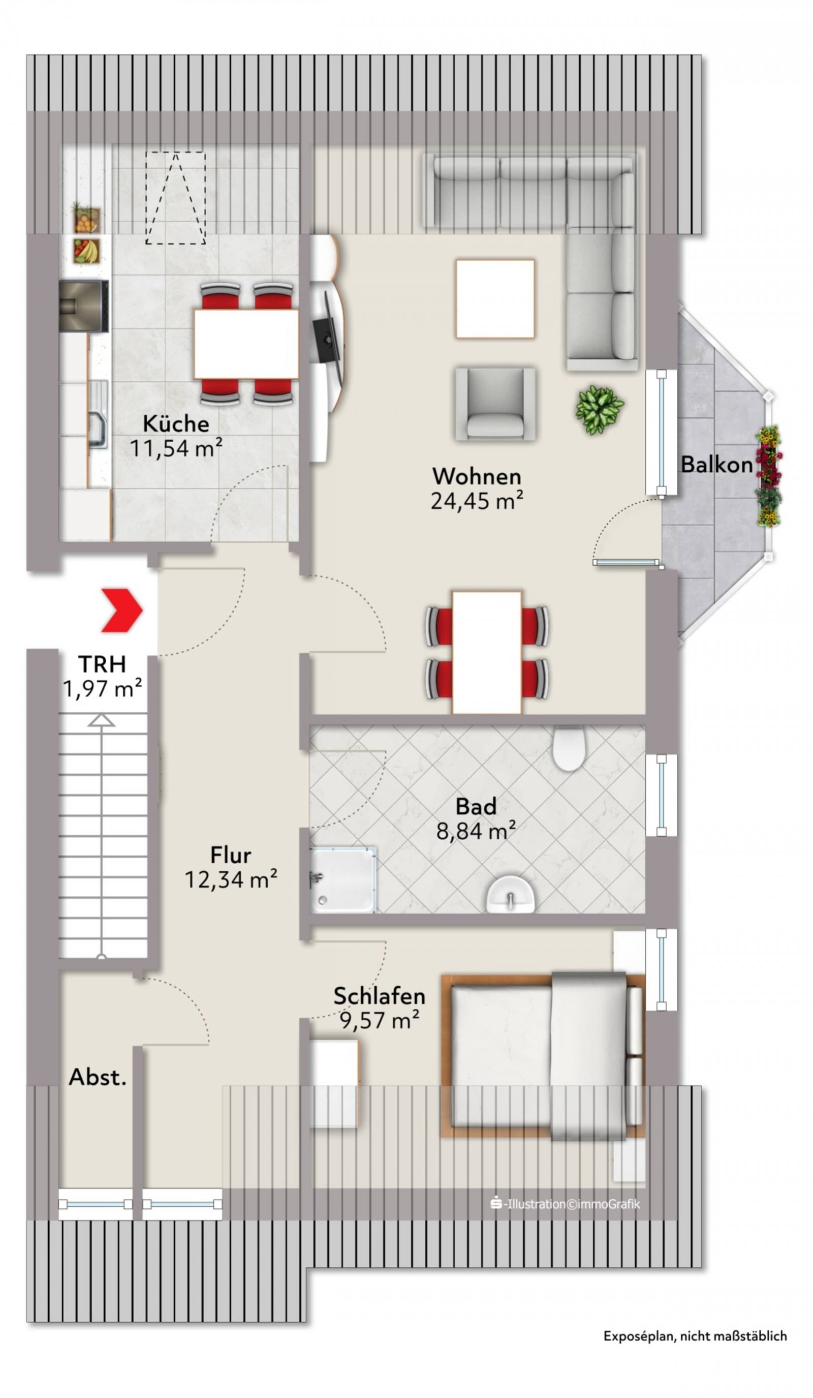Grundriss Wohnung Nr. 3