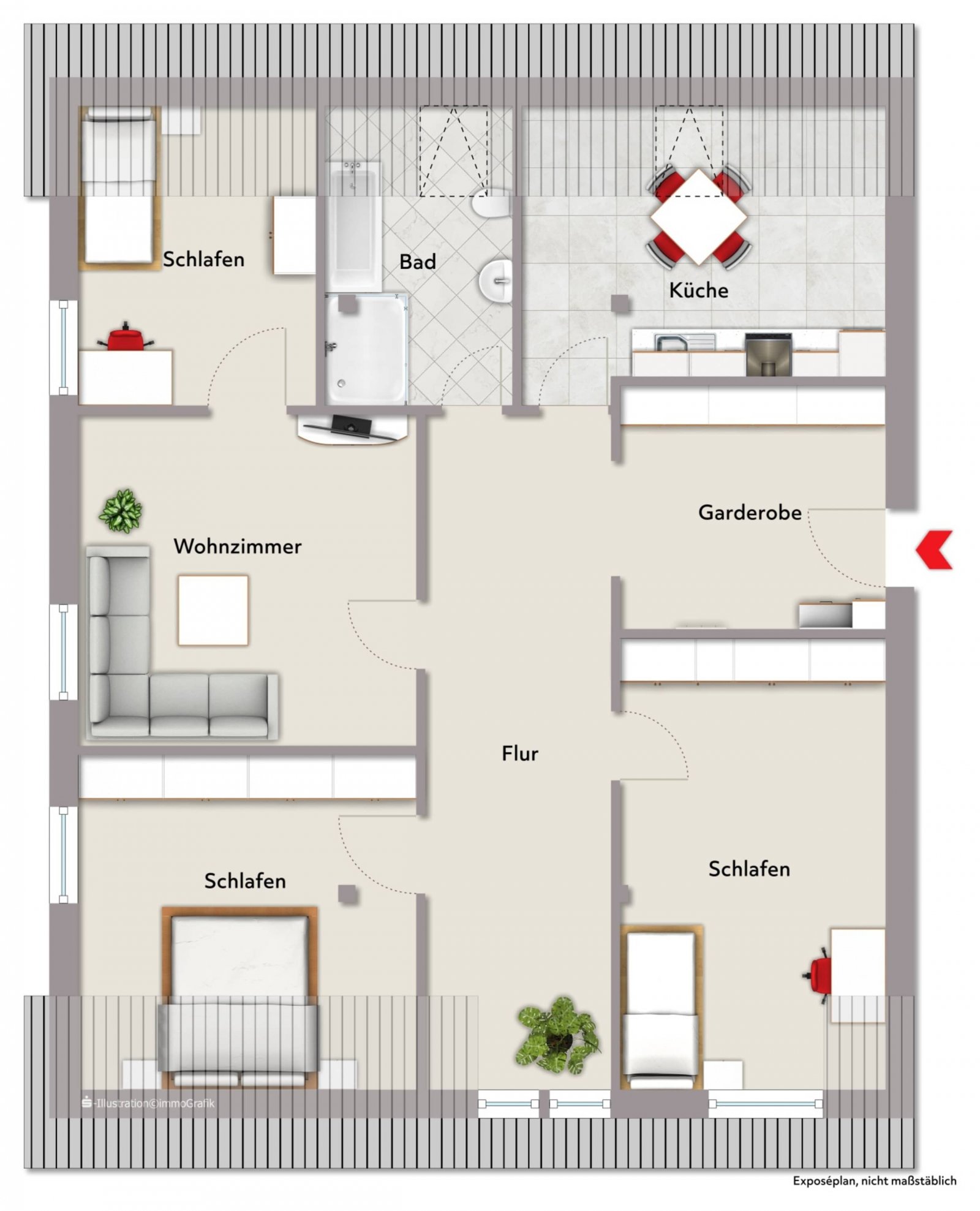 Grundriss Wohnung Nr. 4